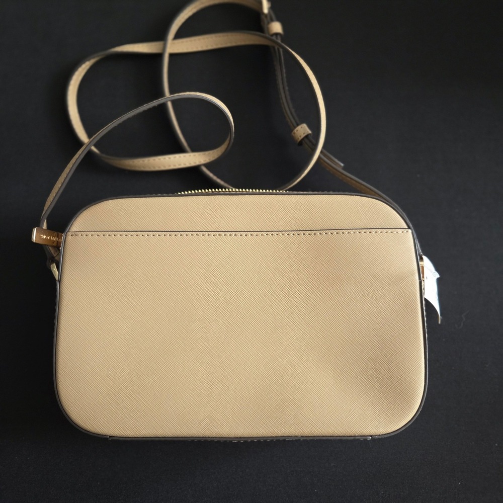Michael Kors Jet Set Large EW Chain Crossbody Camel Saffiano Leather 35S1GTTC7L - Picture 3 of 11